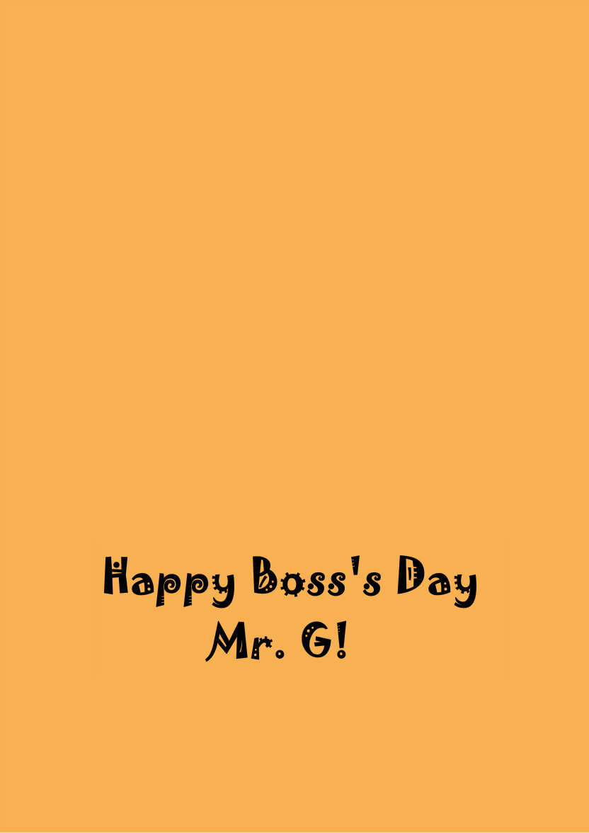 Orange Plain Background - card made with Crafty Bob's Card Creator