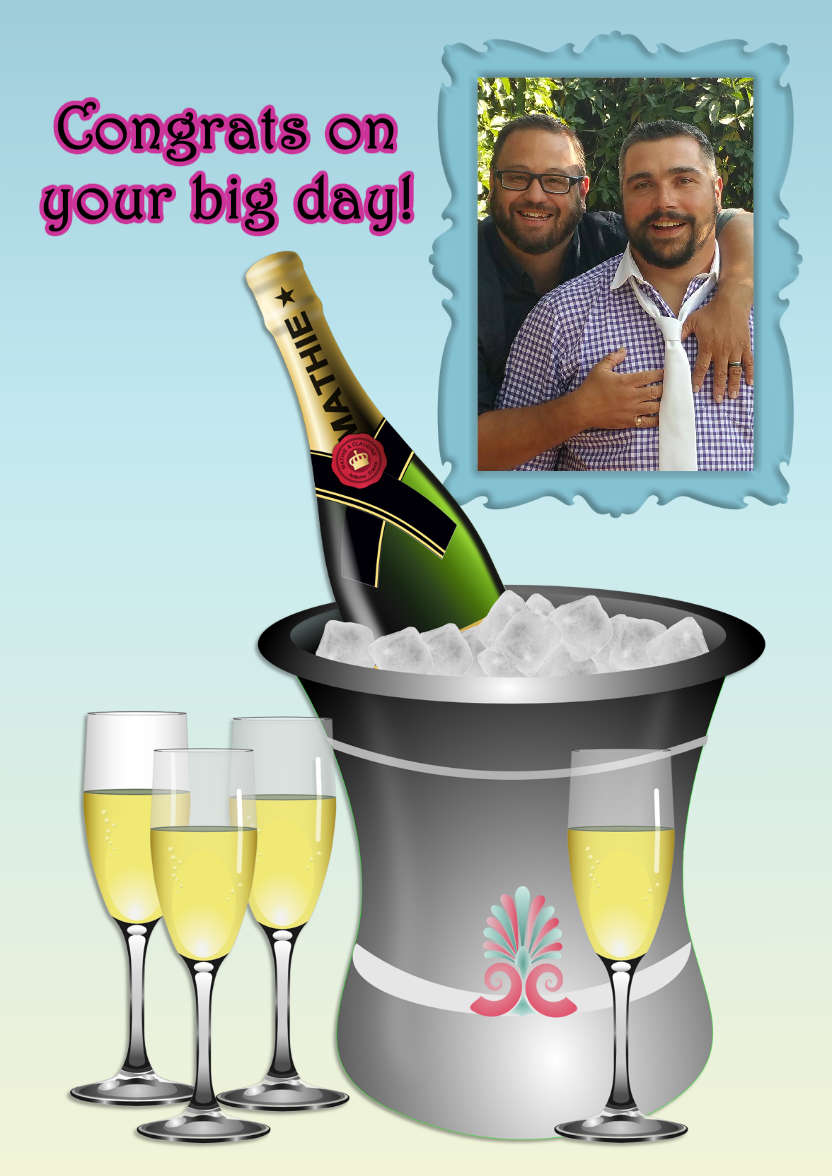 Congratulations Aperture Photo Card - card made with Crafty Bob's Card Creator