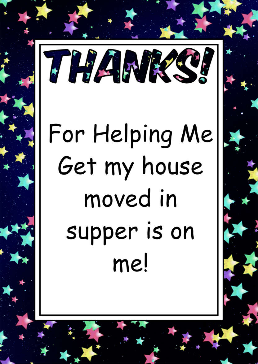 Thank You Stars Card Front - card made with Crafty Bob's Card Creator