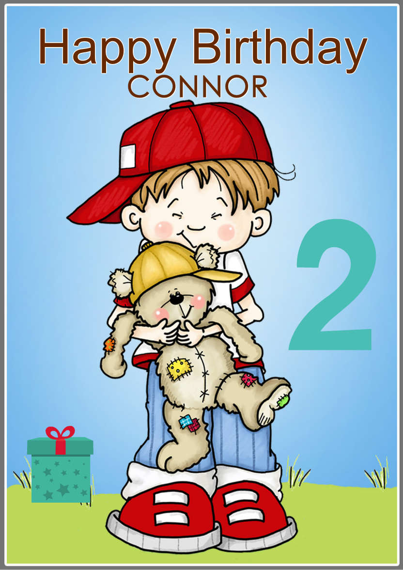 Birthday Bear Hugs - card made with Crafty Bob's Card Creator