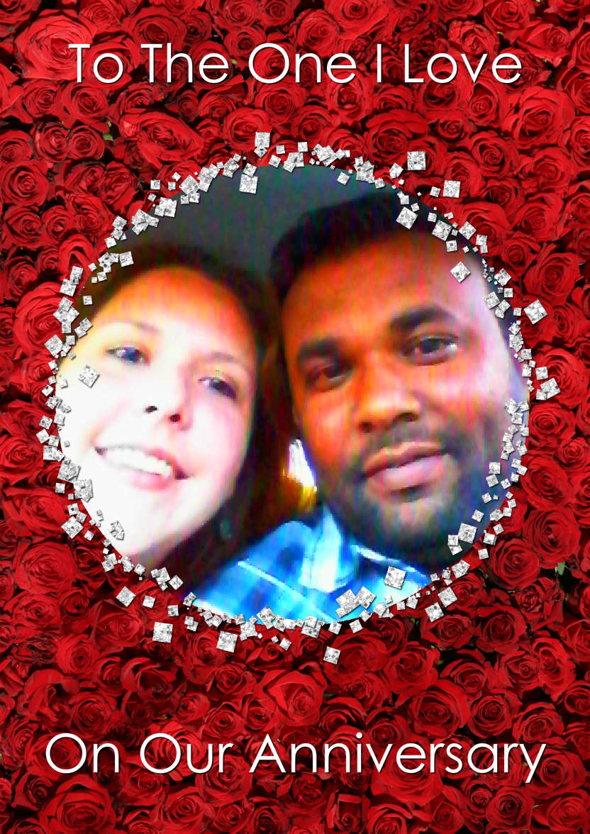 Roses and Diamonds Aperture Card - card made with Crafty Bob's Card Creator
