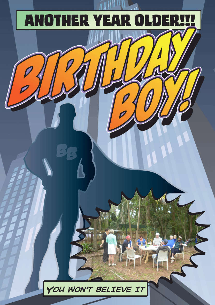 Birthday Boy - card made with Crafty Bob's Card Creator