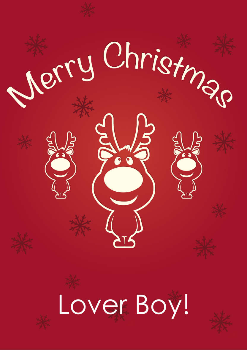 Smiling Reindeer - card made with Crafty Bob's Card Creator