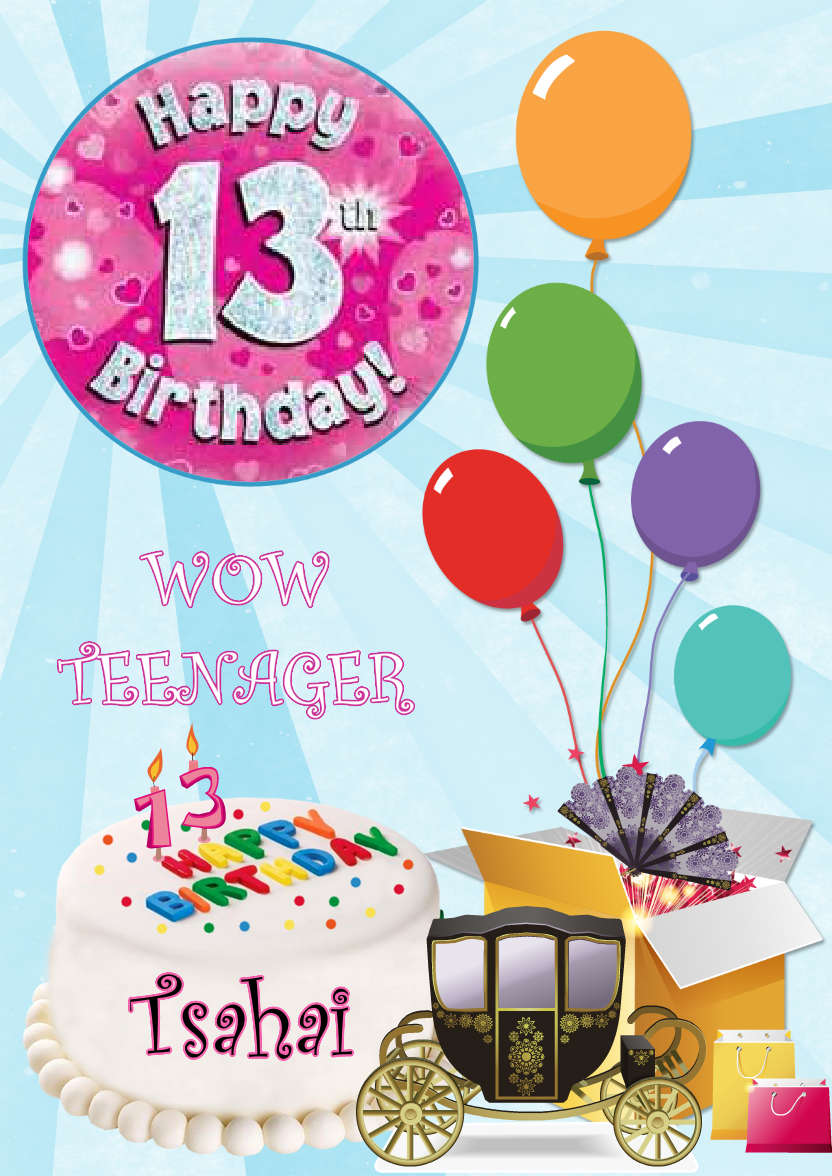 Birthday Surprise Photo Card - card made with Crafty Bob's Card Creator
