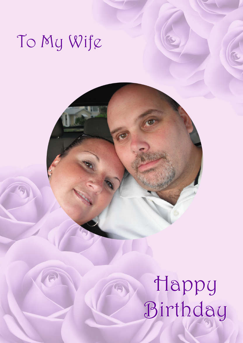 Purple Roses Background - card made with Crafty Bob's Card Creator