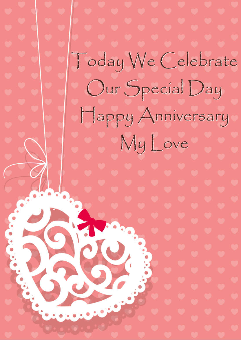 Hanging Lace Heart Card Front - card made with Crafty Bob's Card Creator