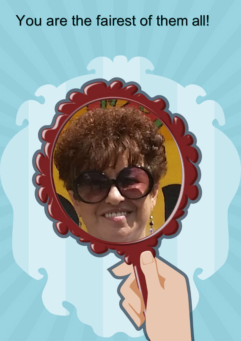 Novelty Mirror Photo Card - card made with Crafty Bob's Card Creator