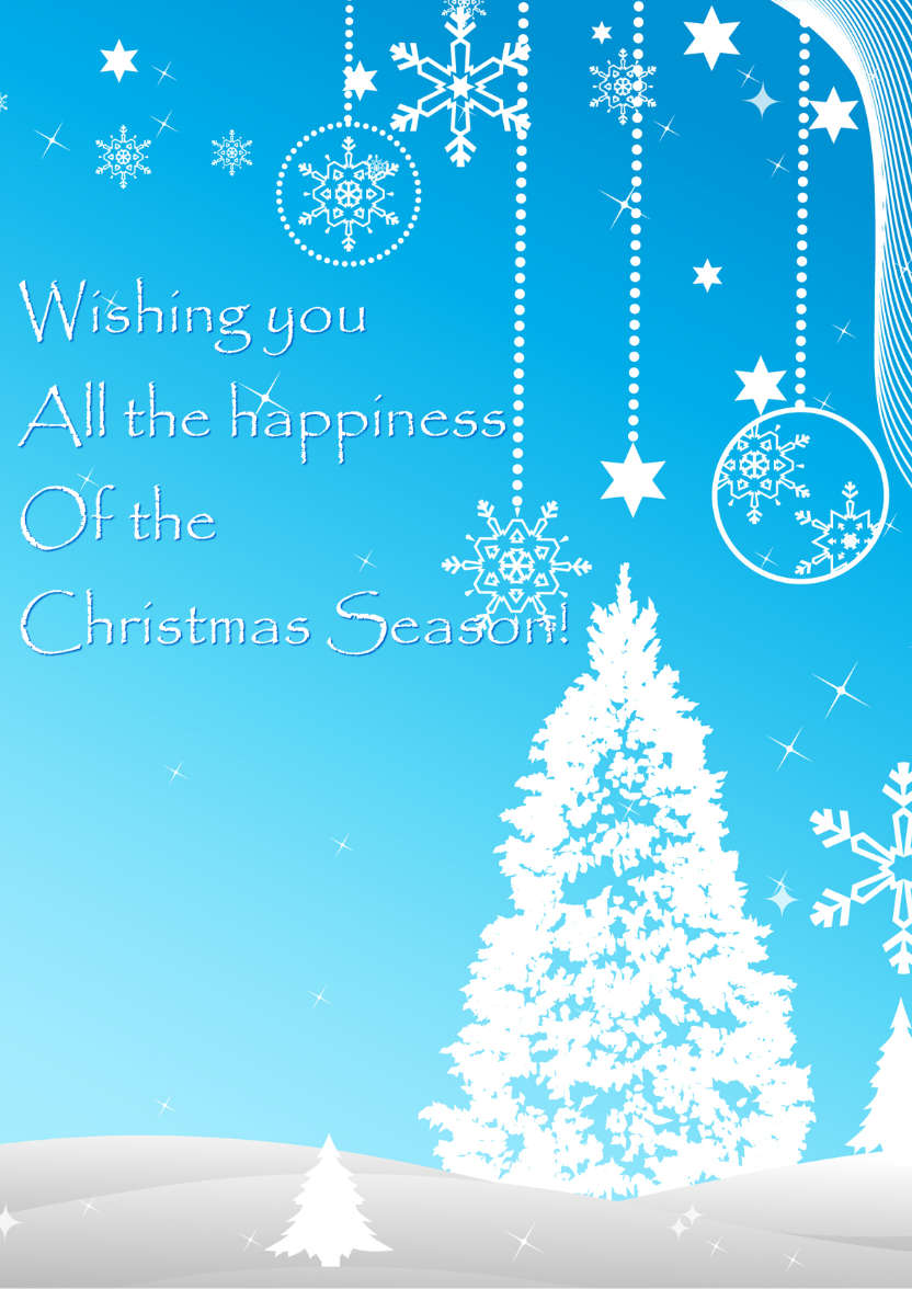 Christmas Bauble Snowscene - card made with Crafty Bob's Card Creator