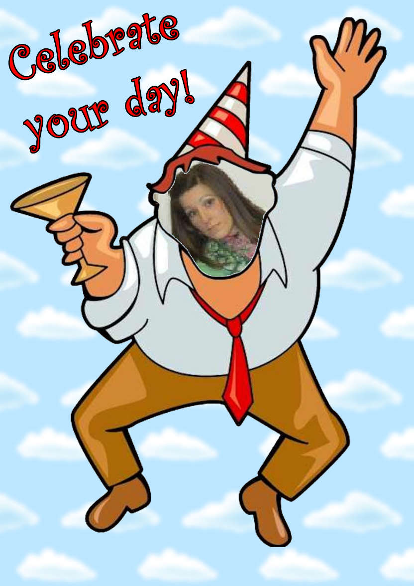 Jump for Joy - card made with Crafty Bob's Card Creator