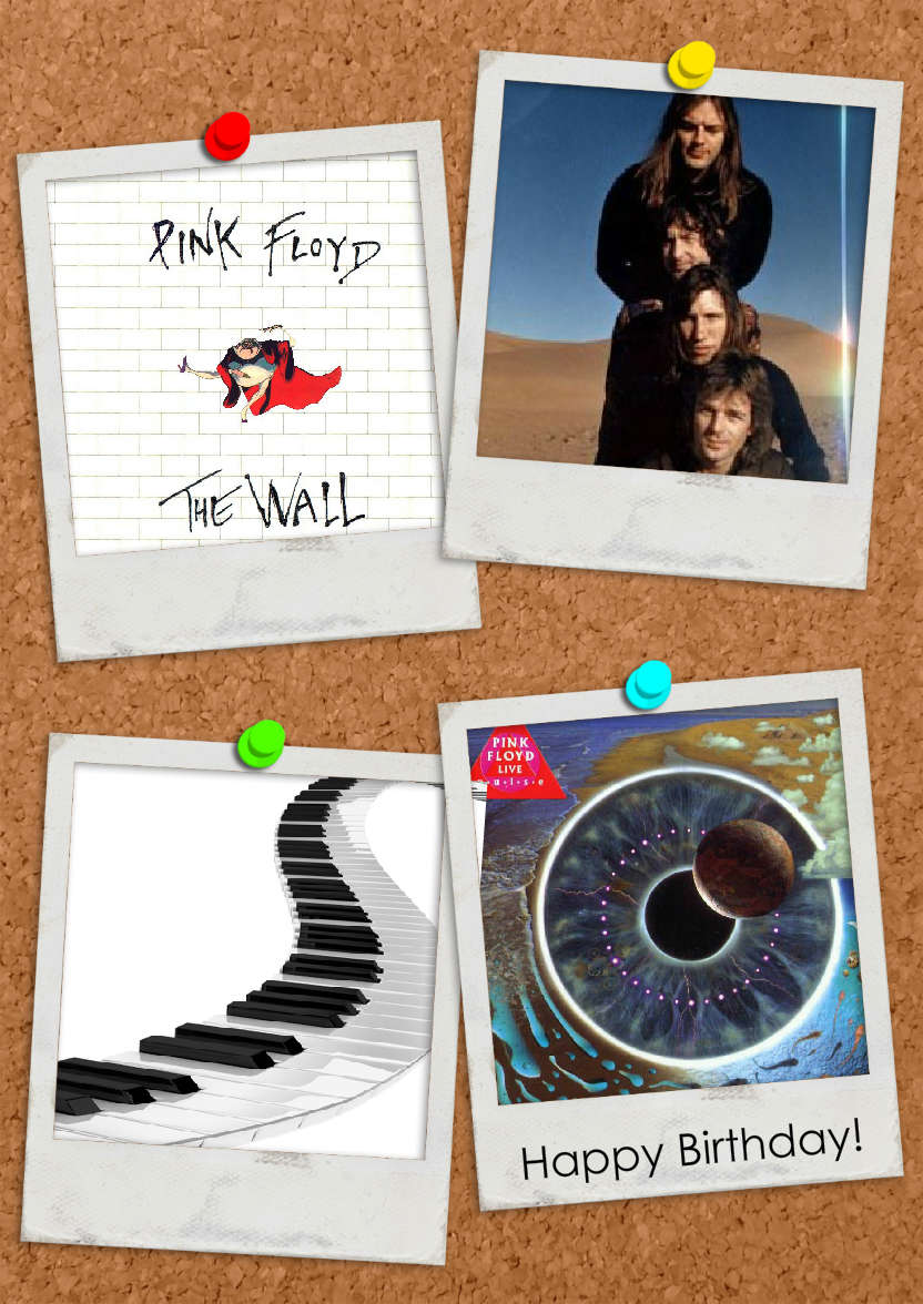 Polaroids on Corkboard Photo Card - card made with Crafty Bob's Card Creator