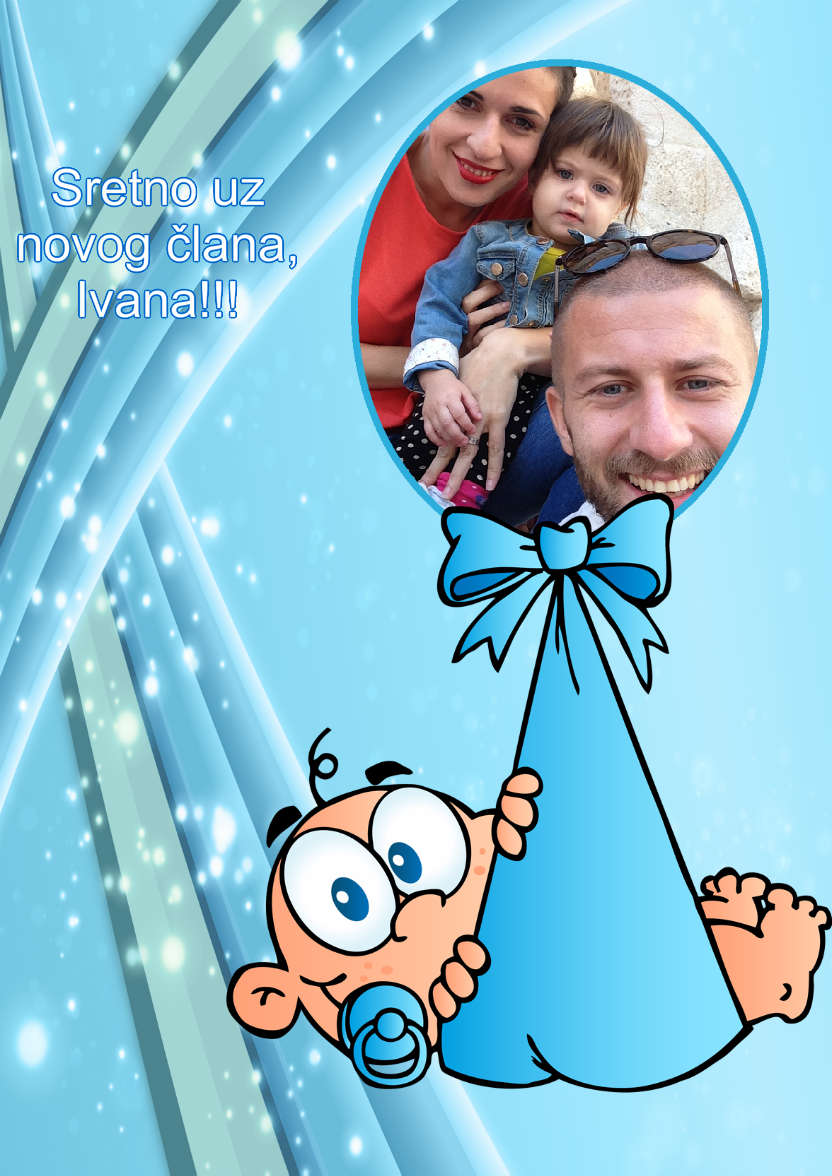 New Baby Son Aperture Card - card made with Crafty Bob's Card Creator