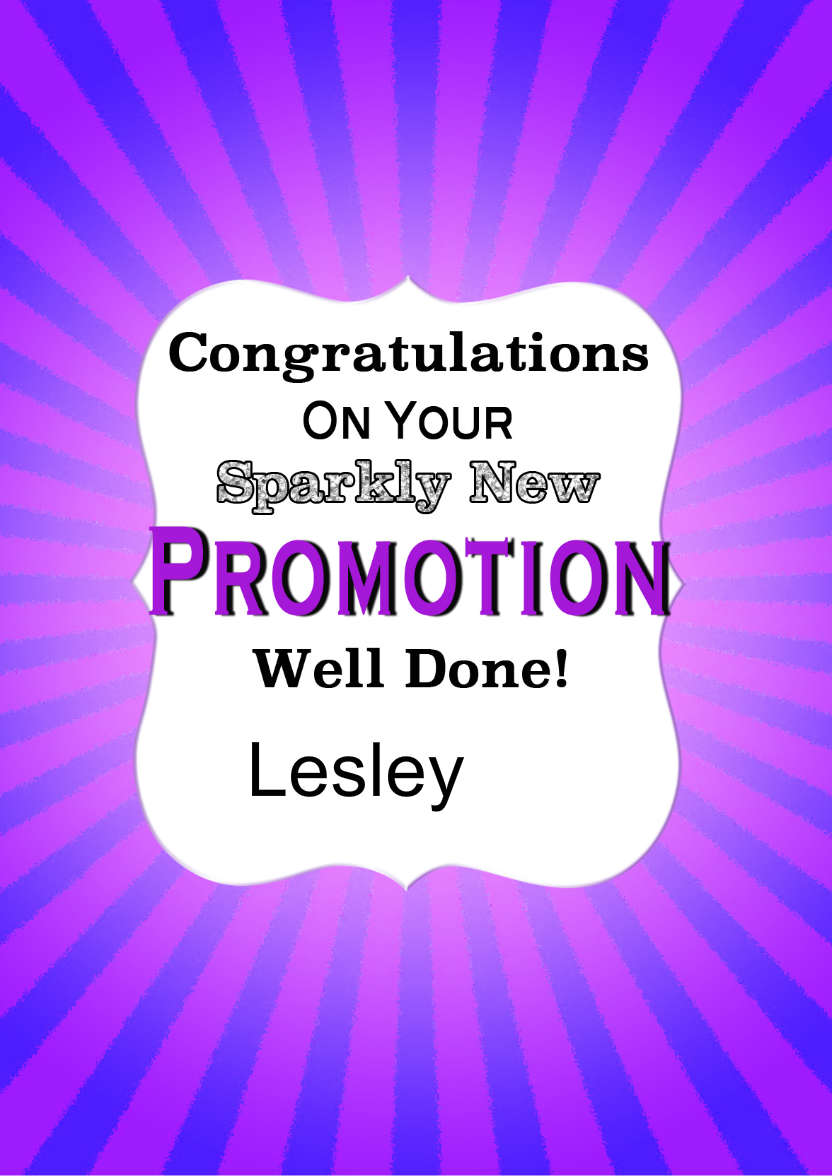 New Promotion Card - card made with Crafty Bob's Card Creator