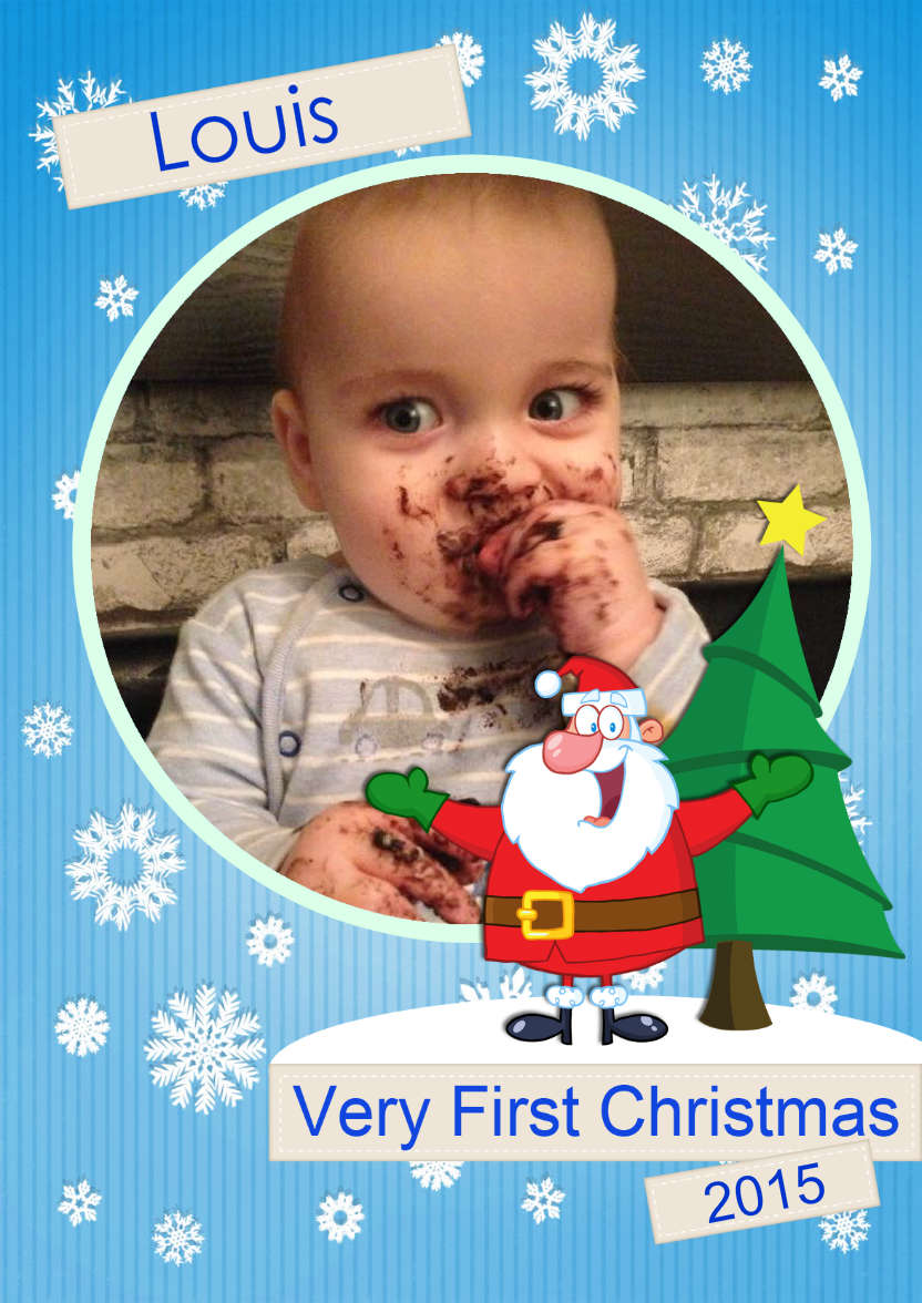Very First Christmas Santa - card made with Crafty Bob's Card Creator