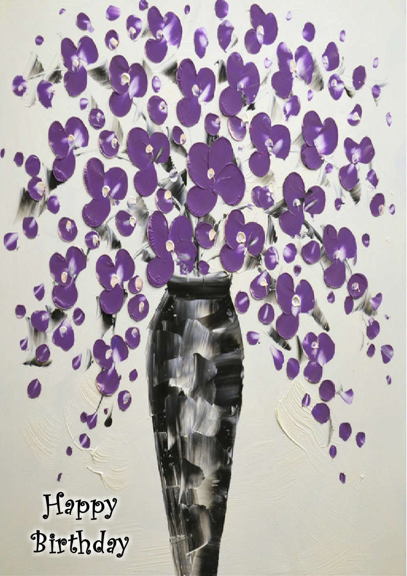 Light Purple Plain Background - card made with Crafty Bob's Card Creator