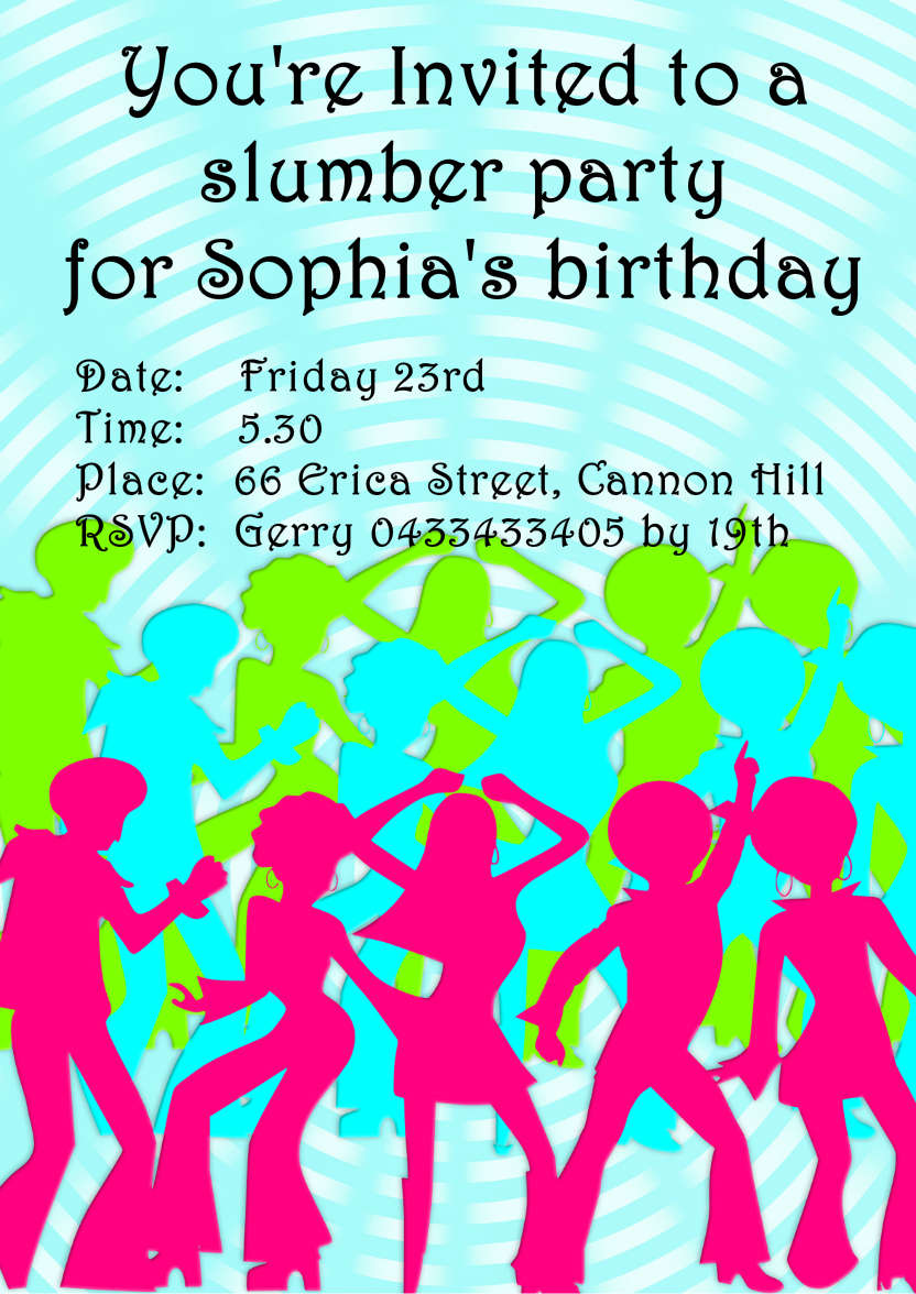It's Party Time Invitation - card made with Crafty Bob's Card Creator