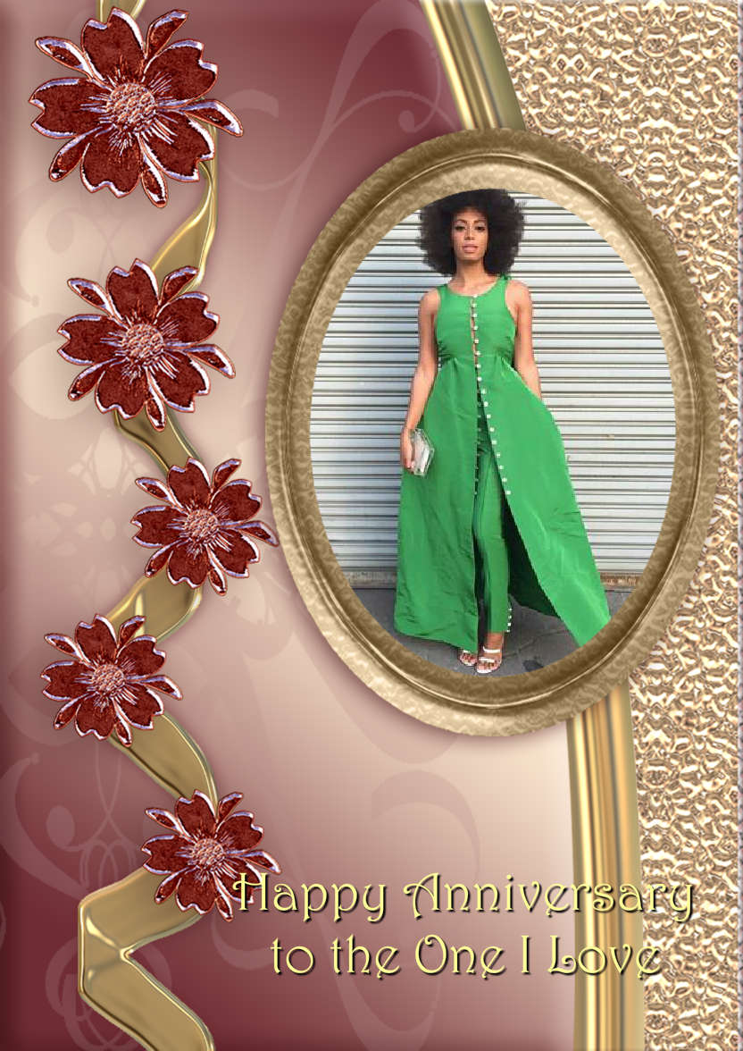 Glass Flowers Anniversary Card - card made with Crafty Bob's Card Creator