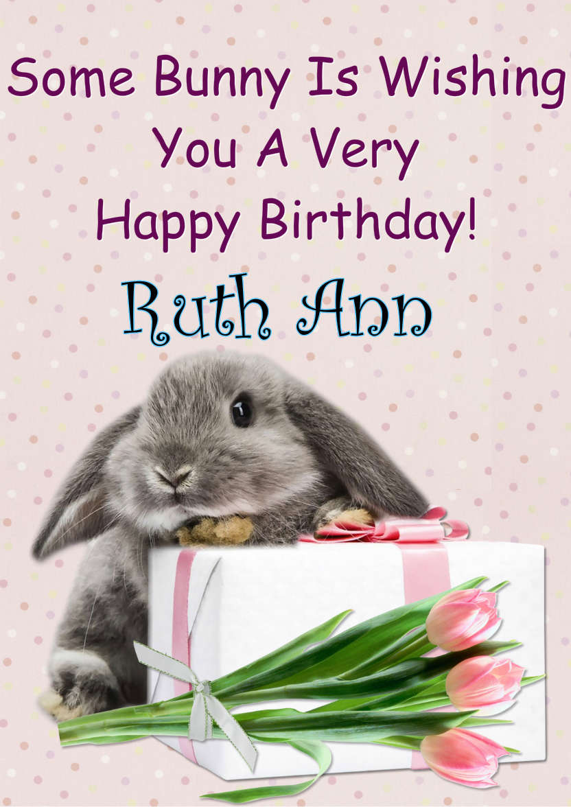 Some Bunny Birthday - card made with Crafty Bob's Card Creator