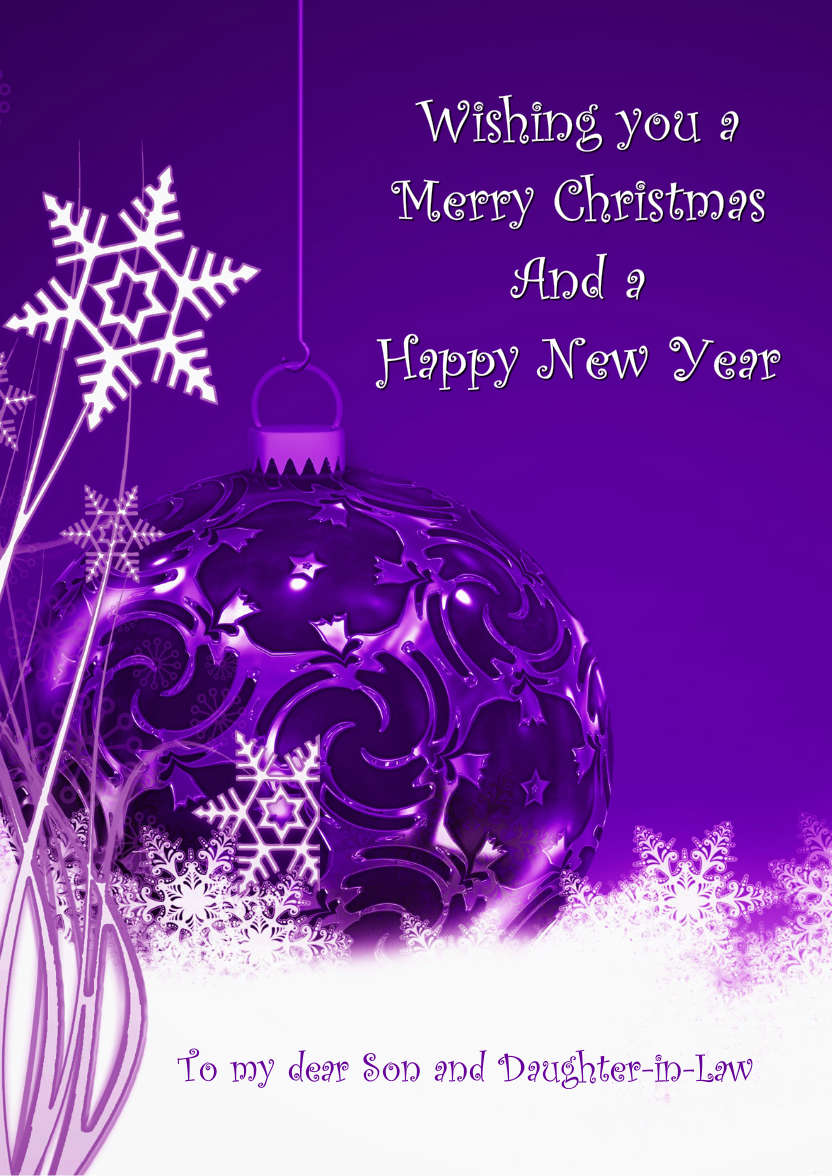 Christmas Bauble and Snowflakes - card made with Crafty Bob's Card Creator