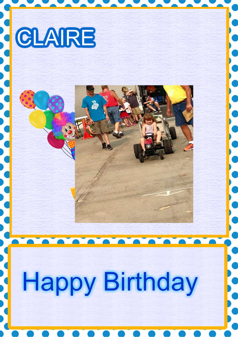 Bright and Fun for Little Boys 5th Birthday - card made with Crafty Bob's Card Creator