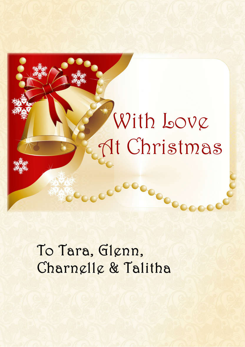Jingle Bells Christmas Card - card made with Crafty Bob's Card Creator