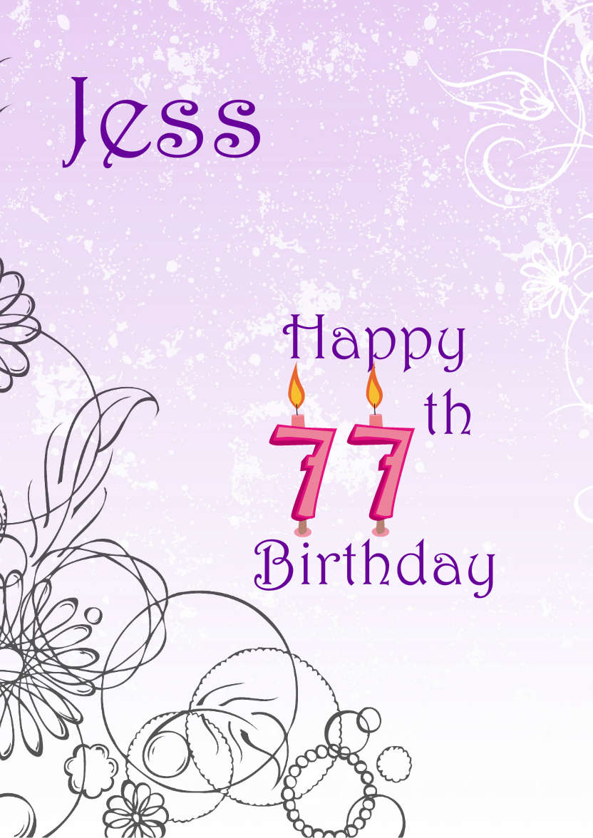 Purple Flourish Background - card made with Crafty Bob's Card Creator