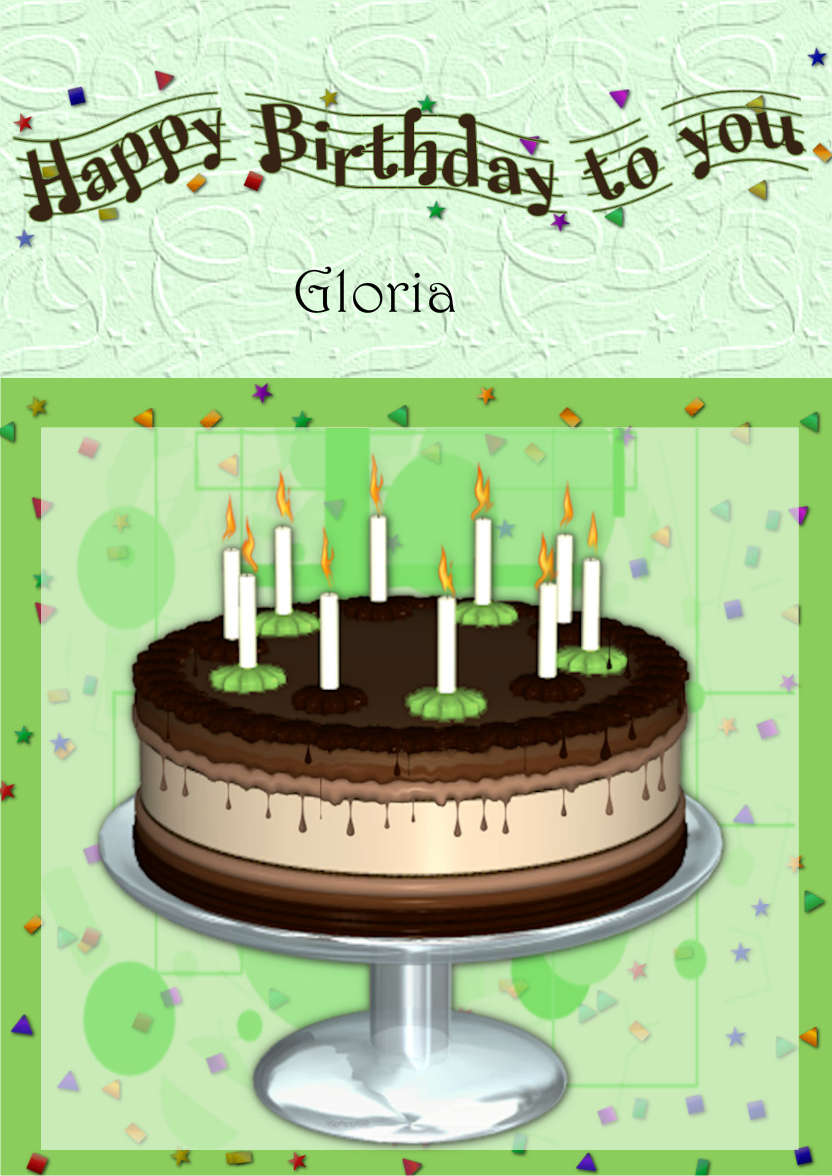 Choc Mint Birthday Cake - card made with Crafty Bob's Card Creator