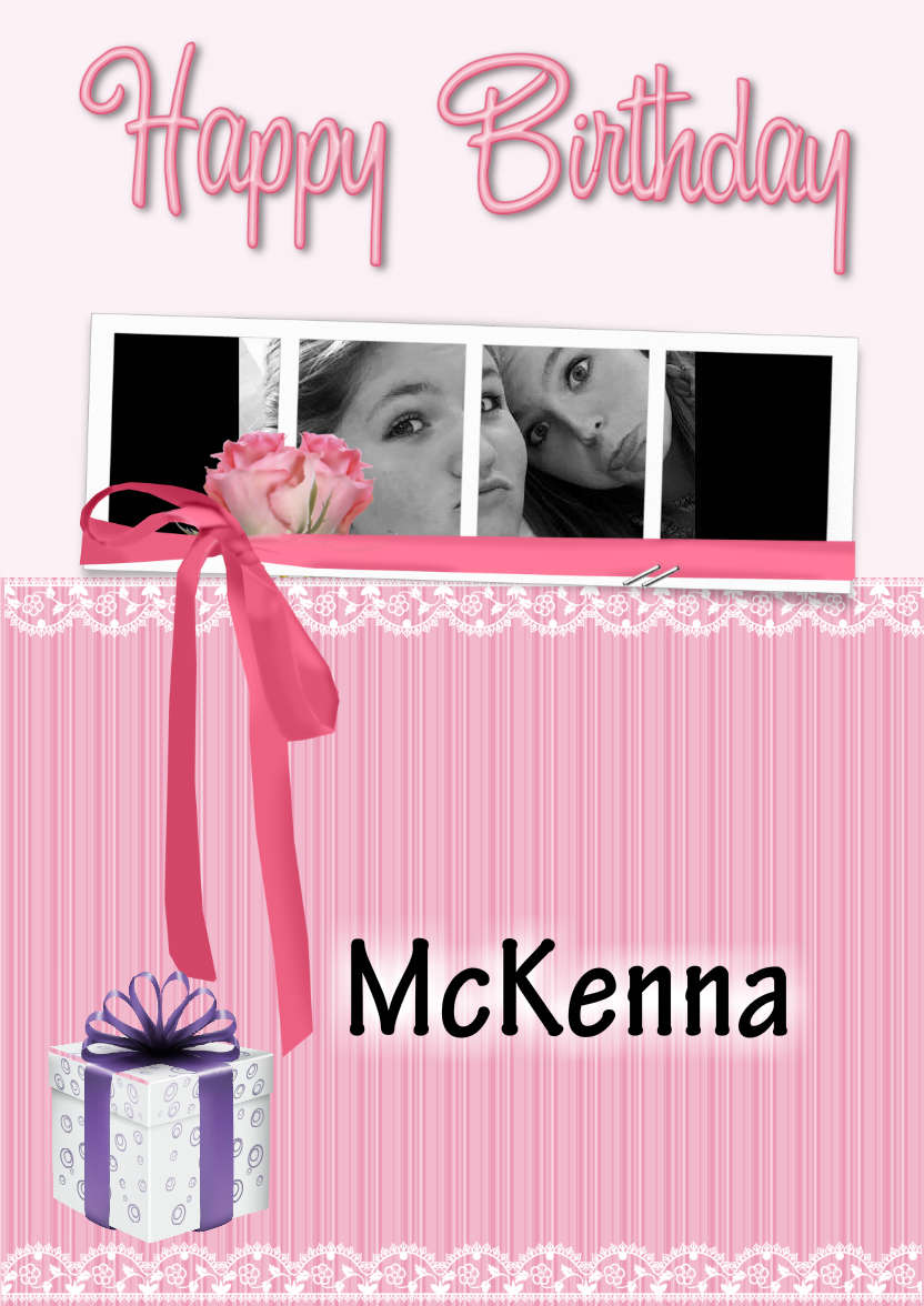 Pretty Pink Stripes - card made with Crafty Bob's Card Creator