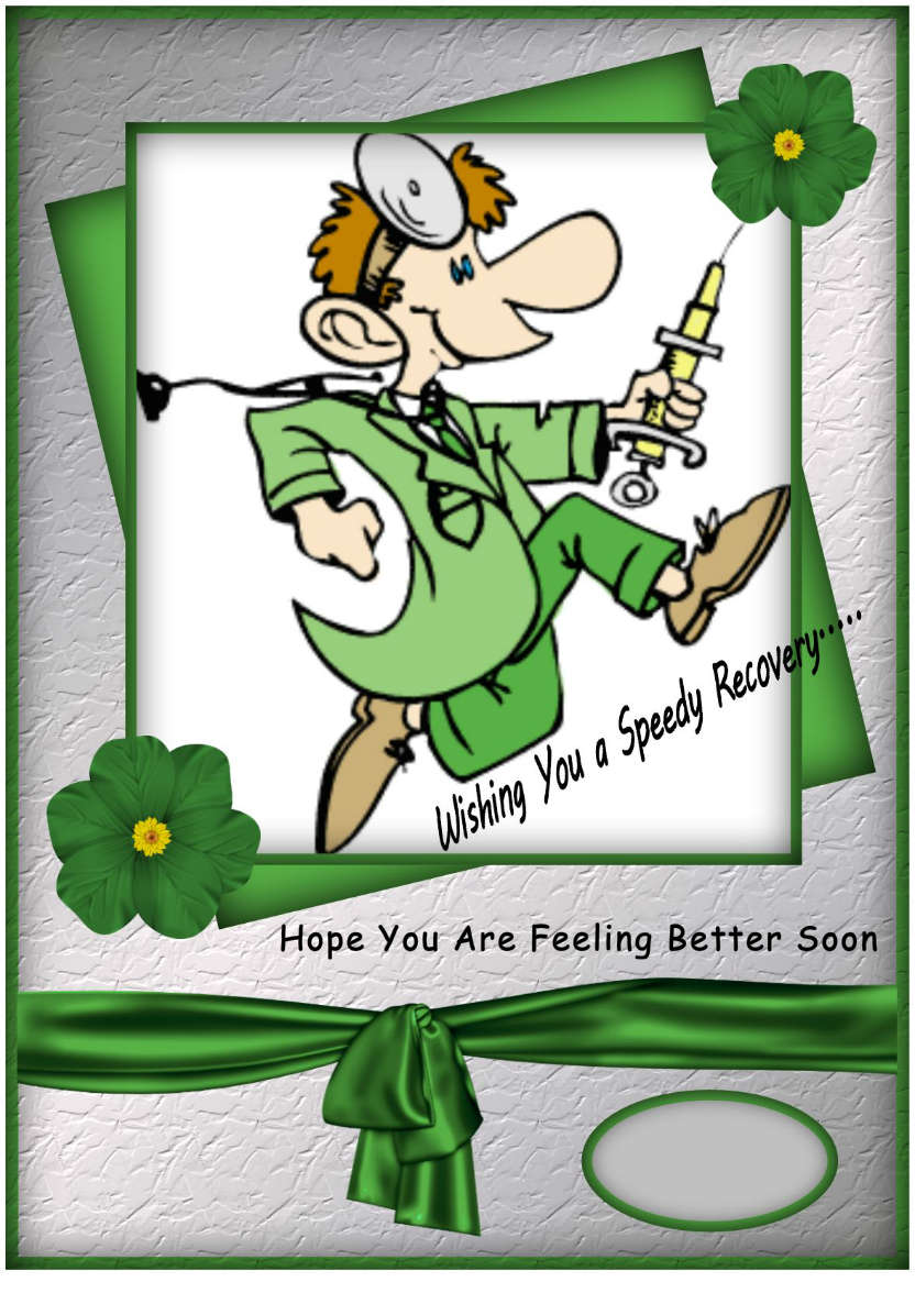 Speedy Recovery - card made with Crafty Bob's Card Creator