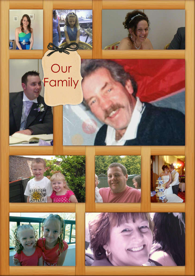 Wooden Collage Frame Card - card made with Crafty Bob's Card Creator