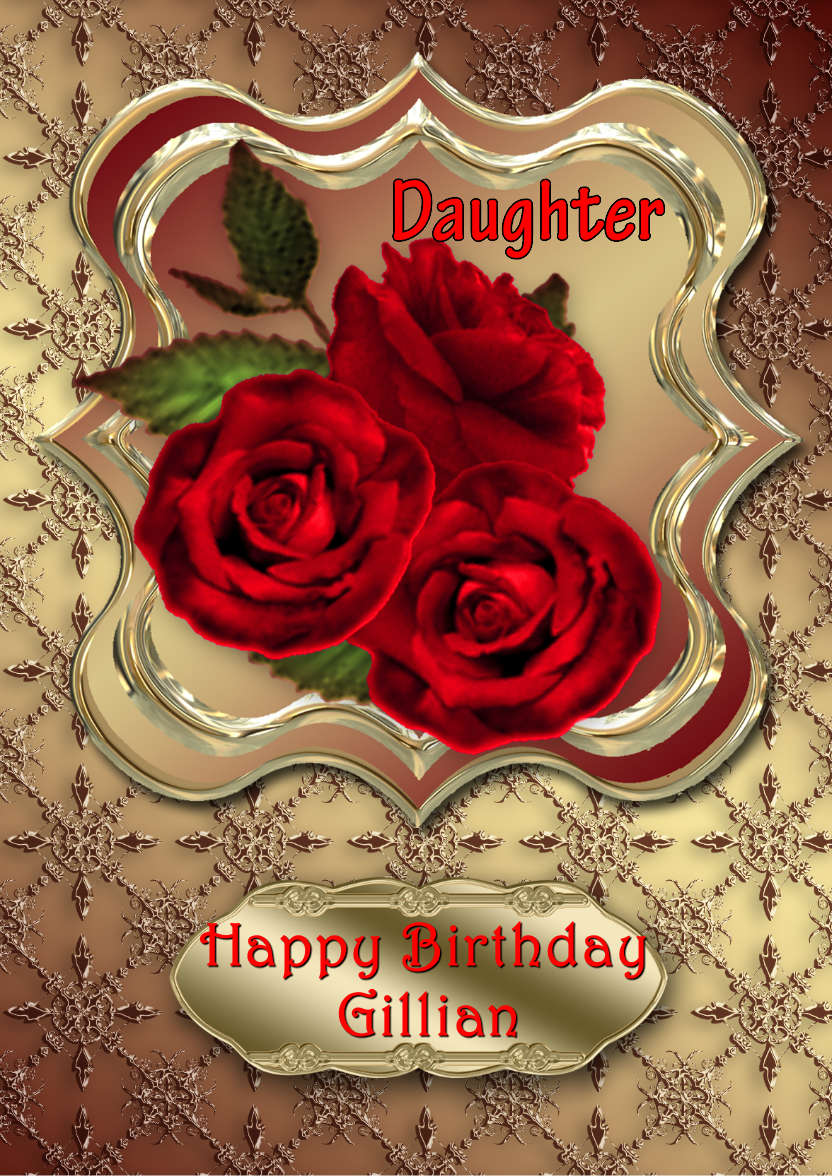 Red Roses - card made with Crafty Bob's Card Creator
