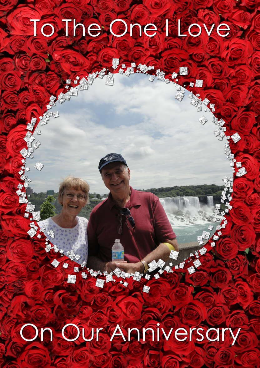 Roses and Diamonds Aperture Card - card made with Crafty Bob's Card Creator