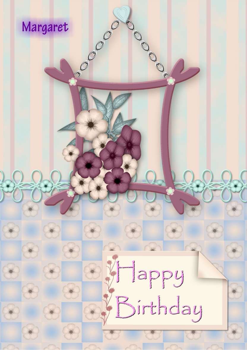 Framed Flowers - card made with Crafty Bob's Card Creator