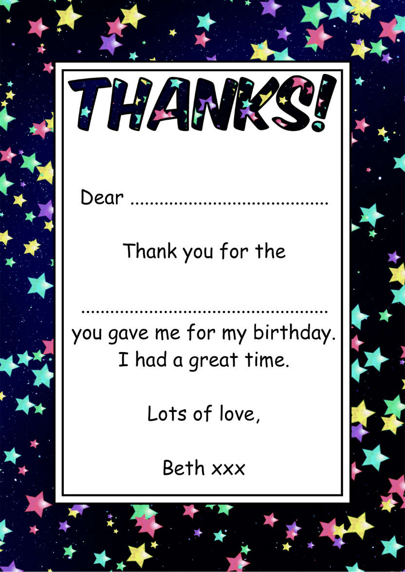 Thank You Stars Card Front - card made with Crafty Bob's Card Creator