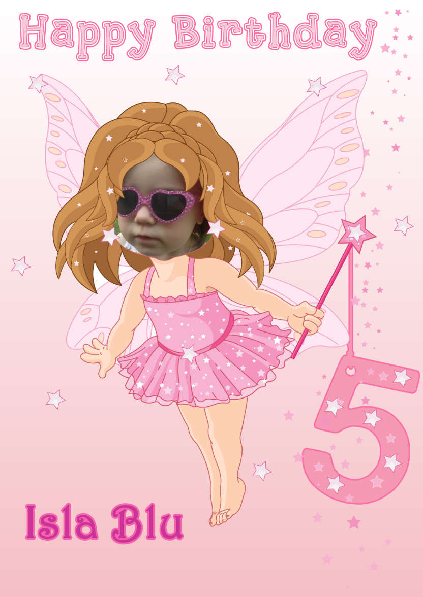 Fairy Princess Aged 5 - card made with Crafty Bob's Card Creator
