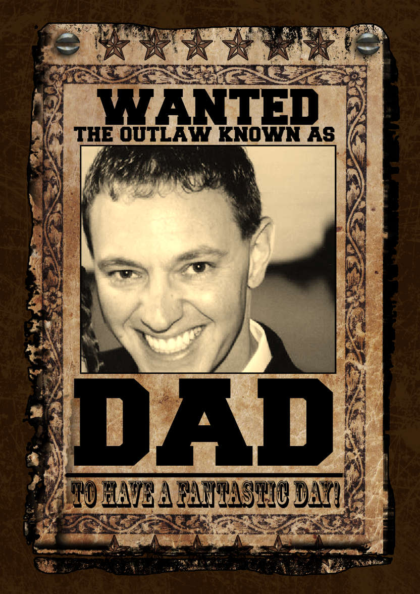 Dad Birthday. Father's Day, Photo Greeting Card - card made with Crafty Bob's Card Creator