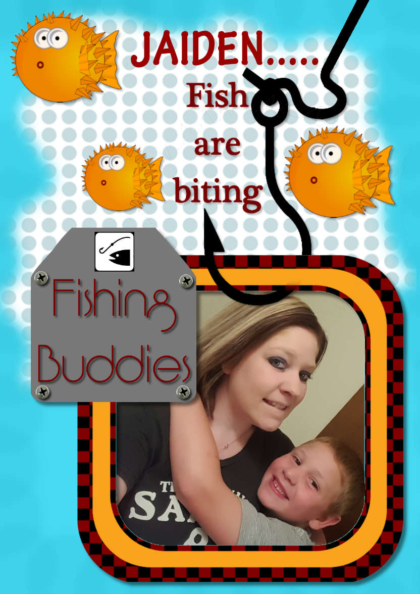 Fishing Buddies Card Front - card made with Crafty Bob's Card Creator