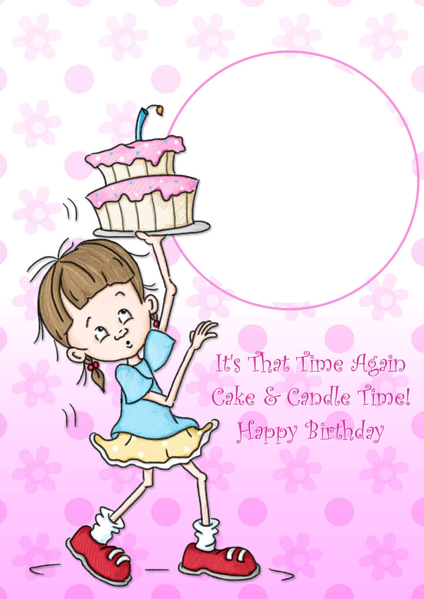 Surprise Birthday Cake Aperture Card - card made with Crafty Bob's Card Creator