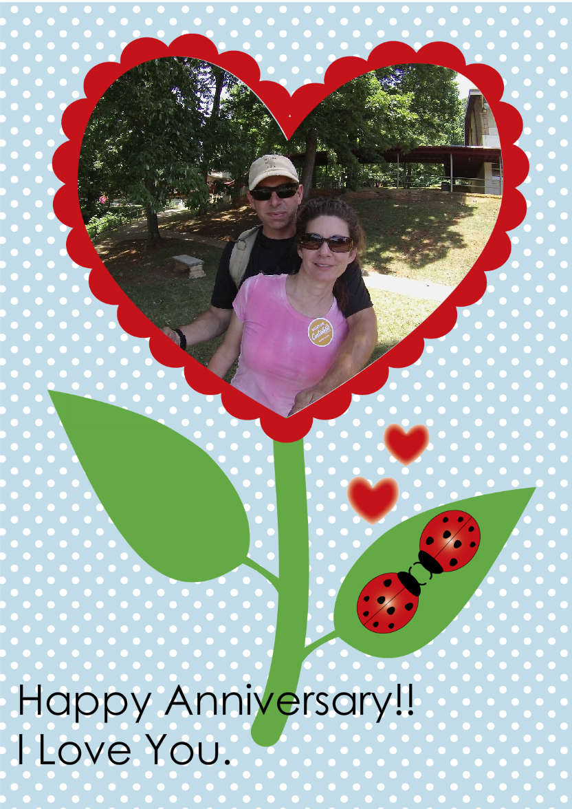 More Ladybirds in Love - card made with Crafty Bob's Card Creator