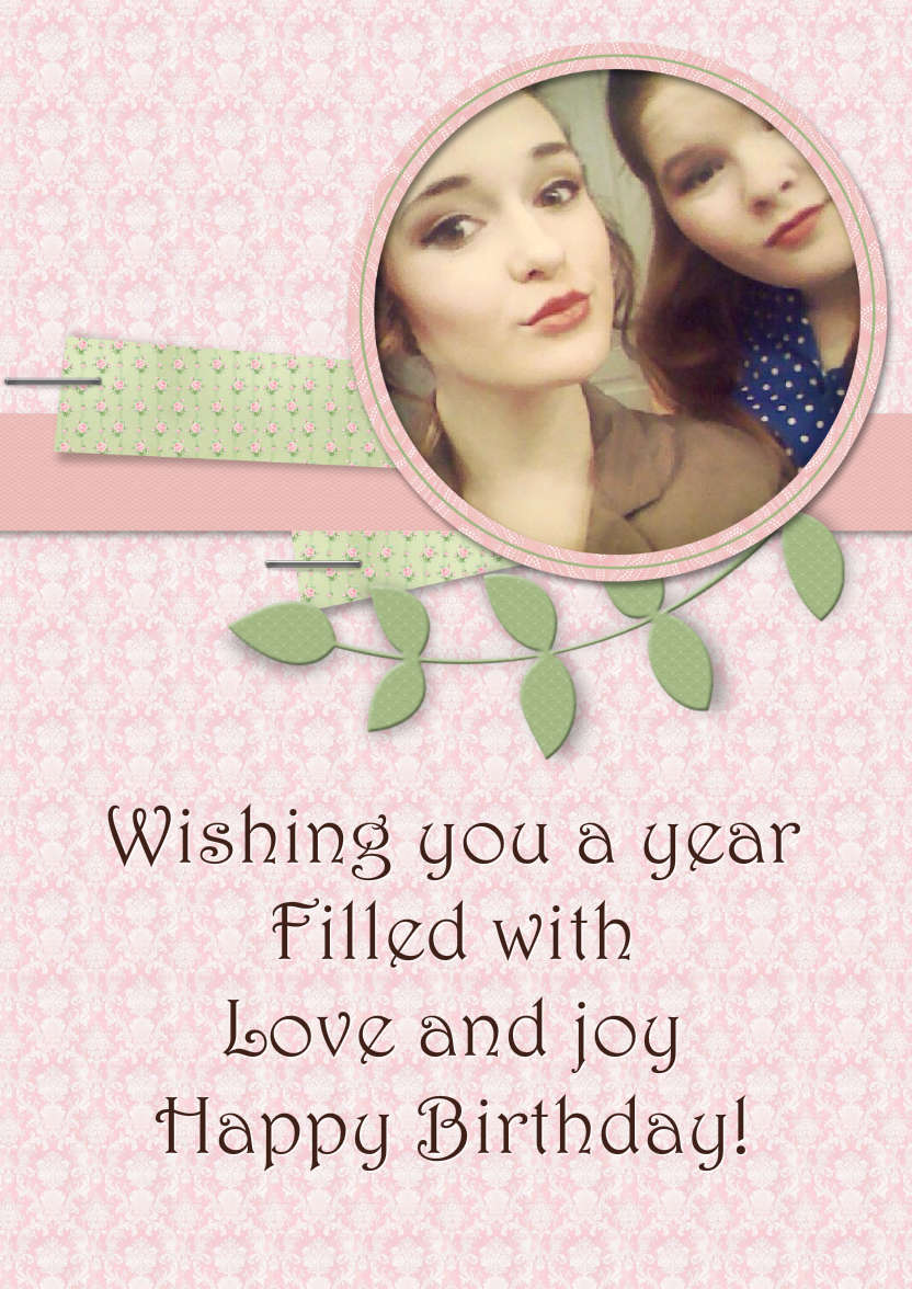 Scrapbook Style Frame Photo Card - card made with Crafty Bob's Card Creator