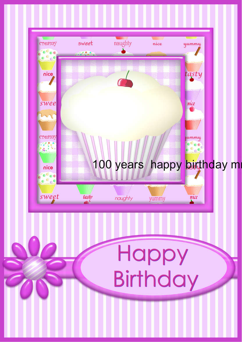 Cupcake - card made with Crafty Bob's Card Creator