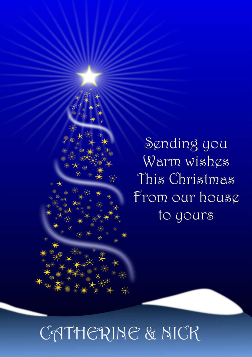 Christmas Tree Glow - card made with Crafty Bob's Card Creator