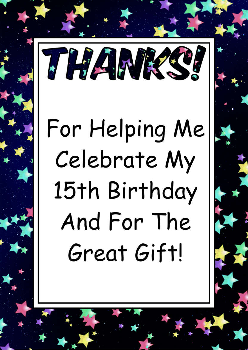 Thank You Stars Card Front - card made with Crafty Bob's Card Creator