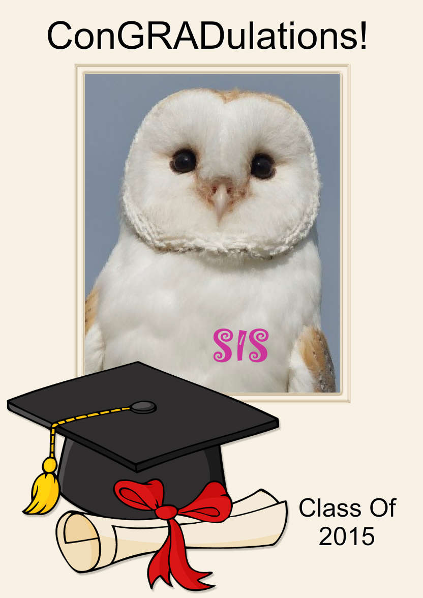 Graduation Aperture Card Front - card made with Crafty Bob's Card Creator