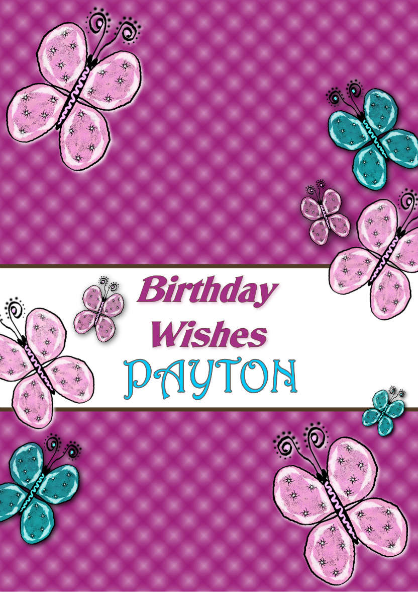 Beautiful Butterflies Birthday Card - card made with Crafty Bob's Card Creator
