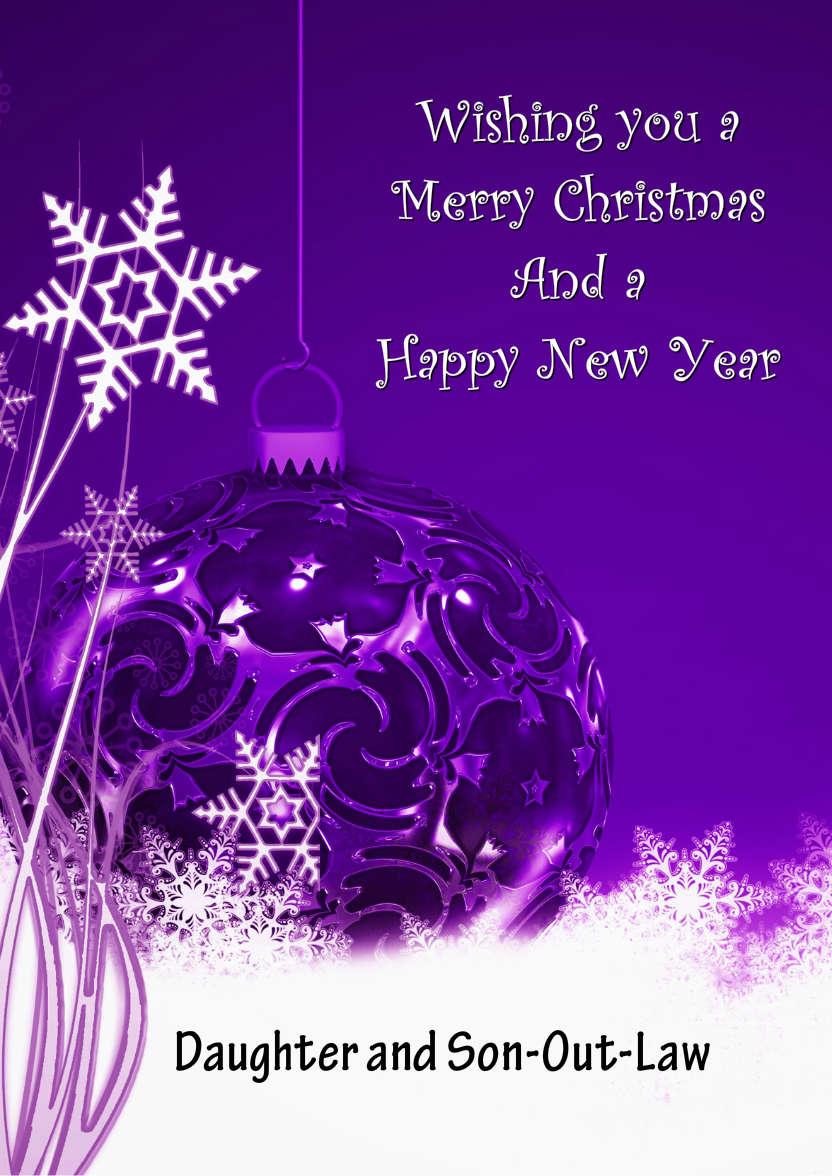 Christmas Bauble and Snowflakes - card made with Crafty Bob's Card Creator