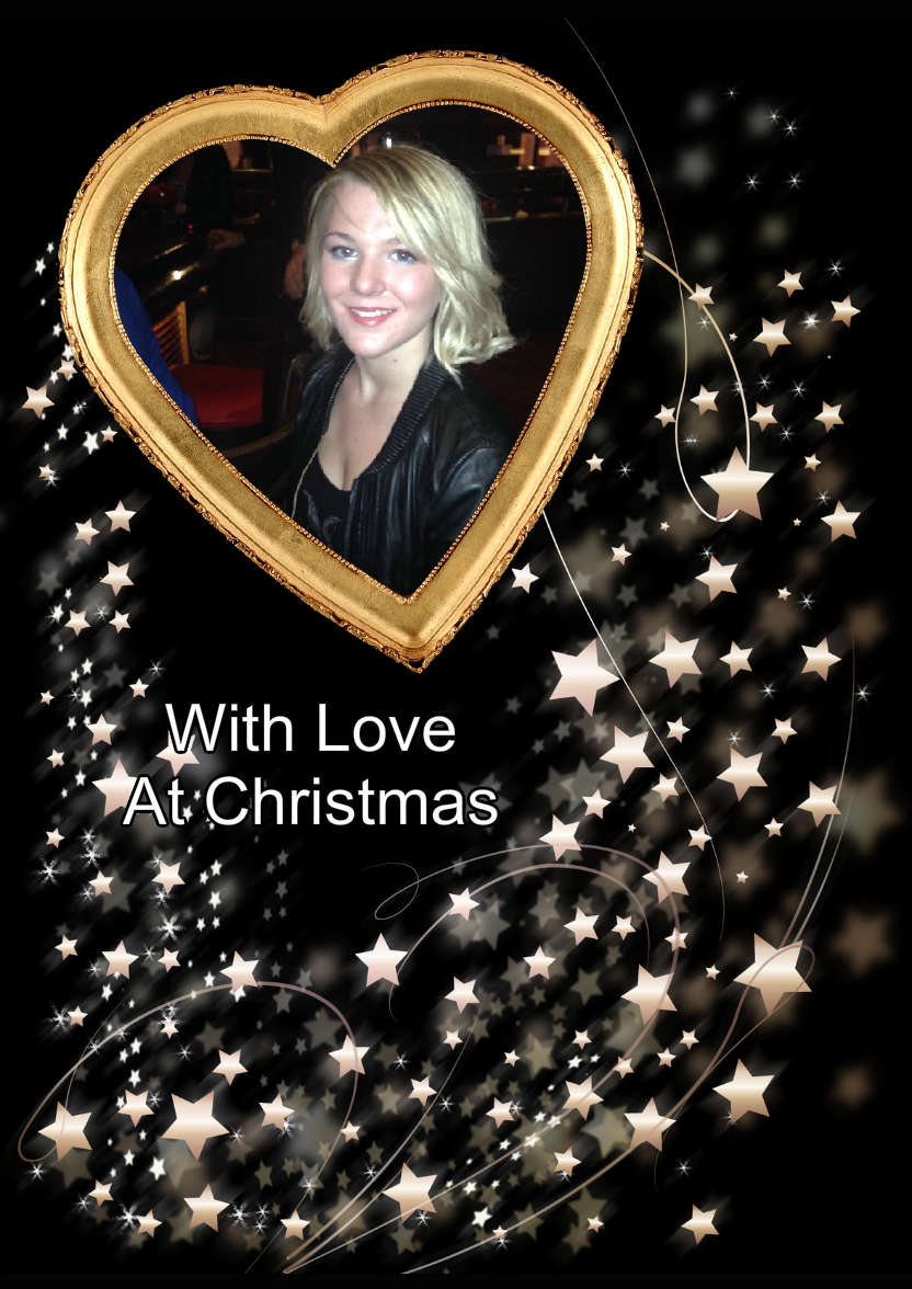 Gold Heart and Stars Photo Card - card made with Crafty Bob's Card Creator