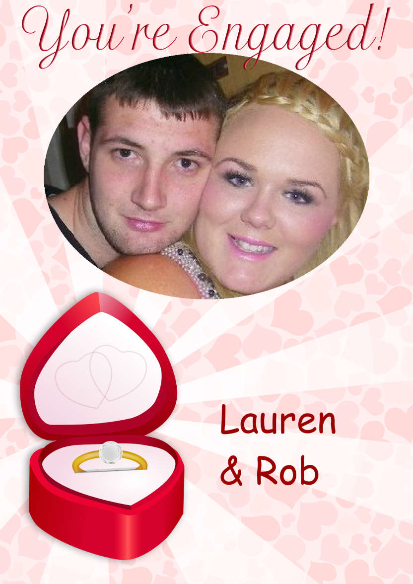 You're Engaged Photo Card - card made with Crafty Bob's Card Creator