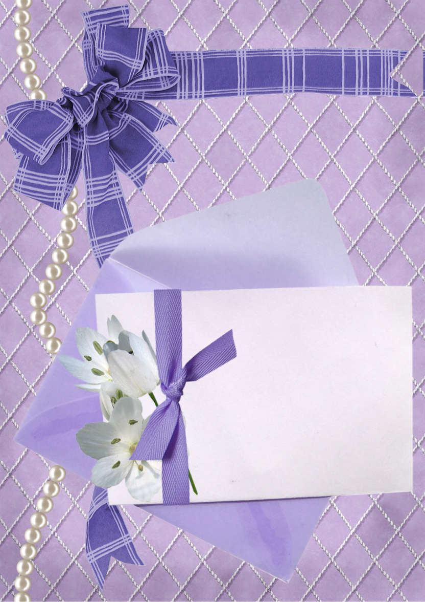 Lavendar Envelope Flower Card - card made with Crafty Bob's Card Creator
