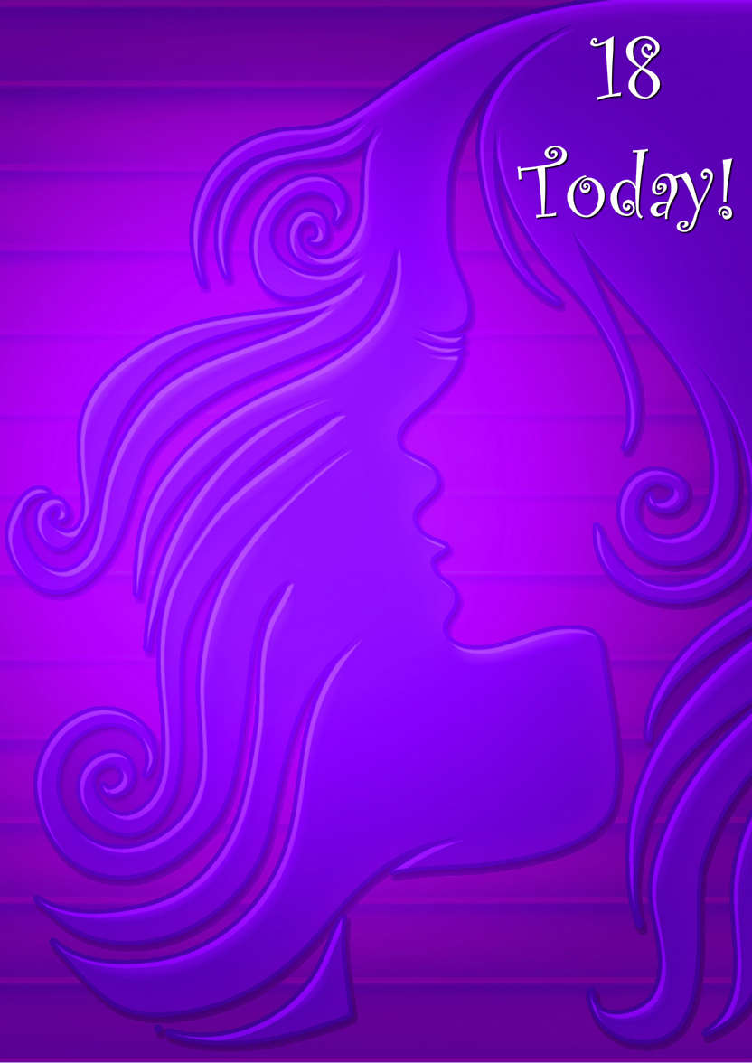 Purple Girl's Profile Card - card made with Crafty Bob's Card Creator