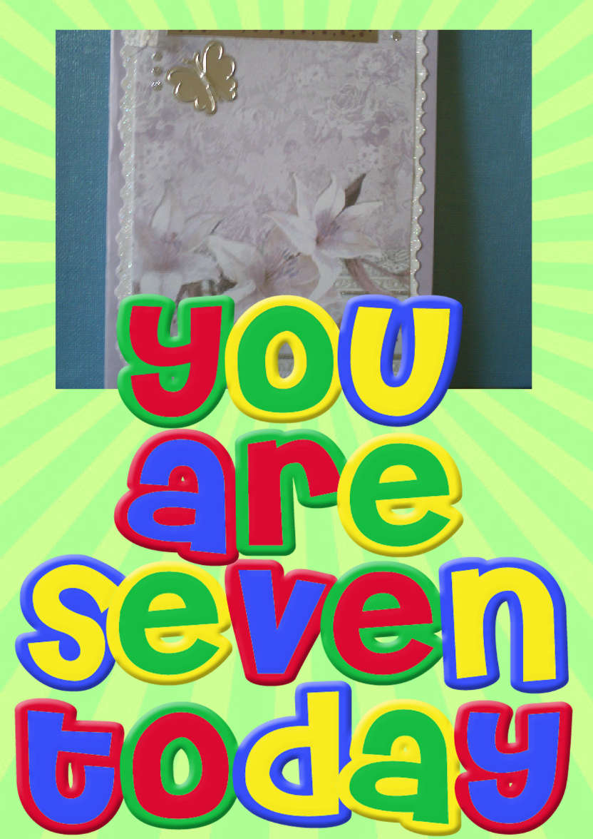 You Are Seven Boys Birthday Card - card made with Crafty Bob's Card Creator